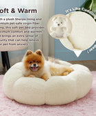 Lesure Cama calmante para perros pequeños, cama redonda y esponjosa con forma