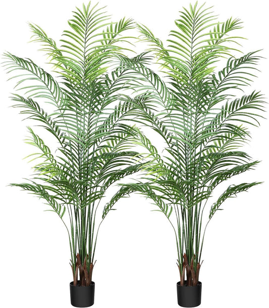 Planta artificial de palma areca de 6 pies, palmera tropical falsa, plantas de - VIRTUAL MUEBLES