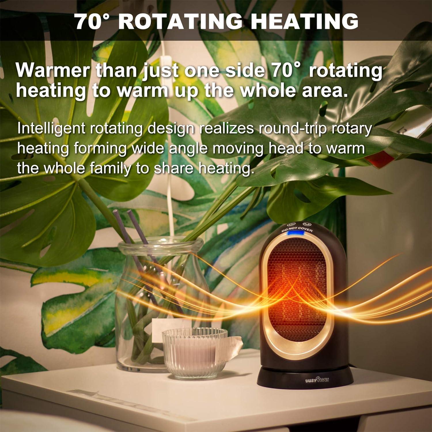 Calentador eléctrico portátil, calentador de pie personal de cerámica con - VIRTUAL MUEBLES