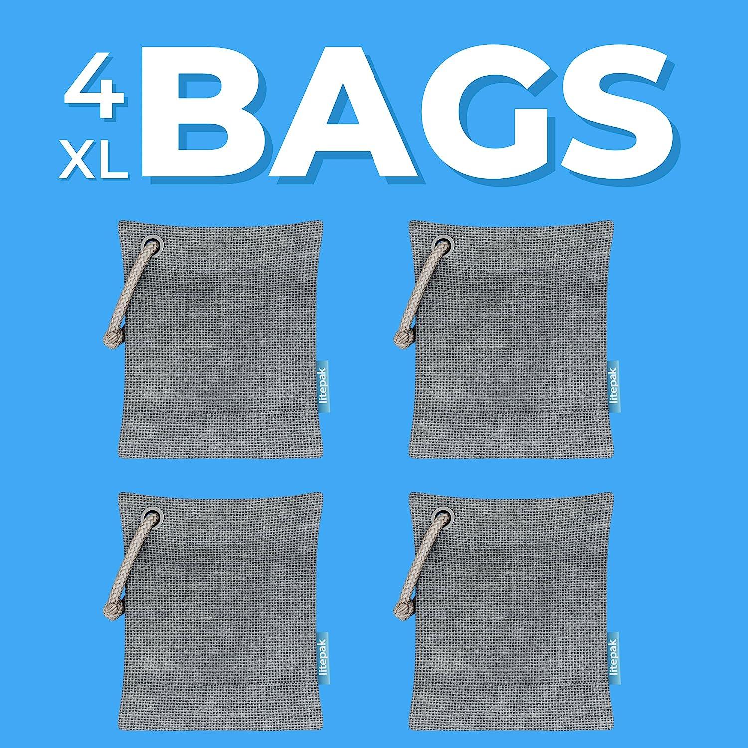 Bolsas absorbentes de olores, 4 bolsas XL, eliminador de olores de carbón - VIRTUAL MUEBLES