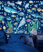 Calcomanías de pared que brillan en la oscuridad de peces del océano, - VIRTUAL MUEBLES