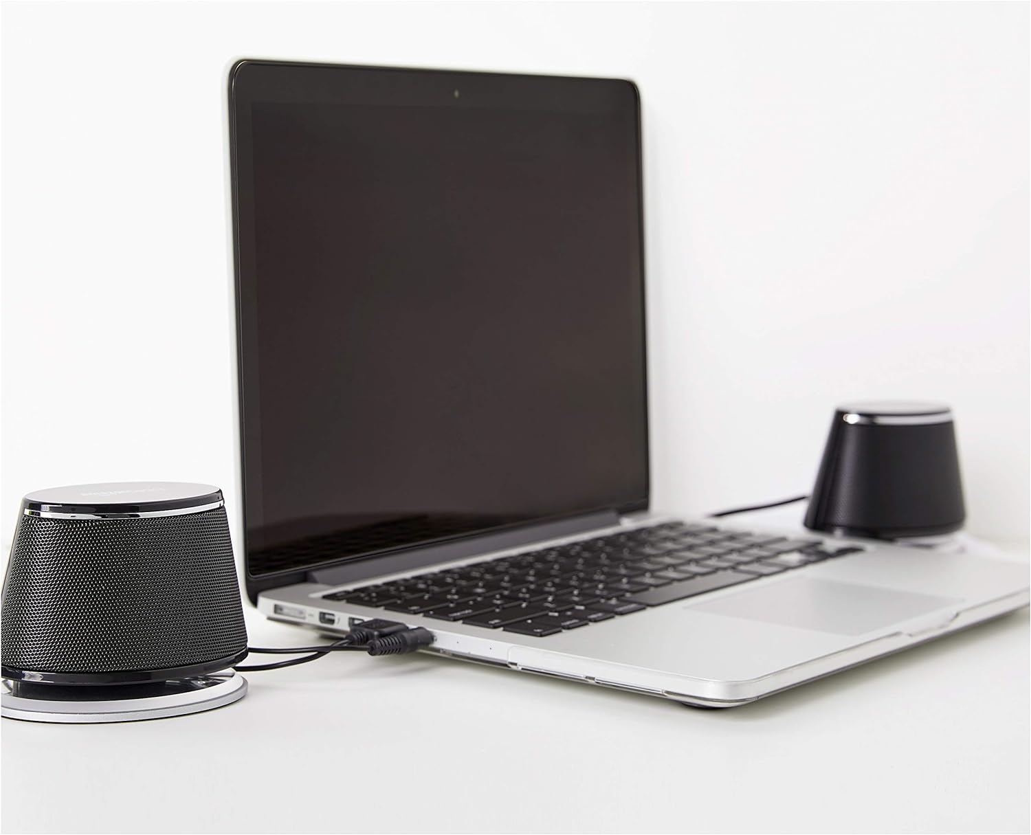Tienda Basics 2 altavoces USB Plug-n-Play para PC o portátil, color negro Juego