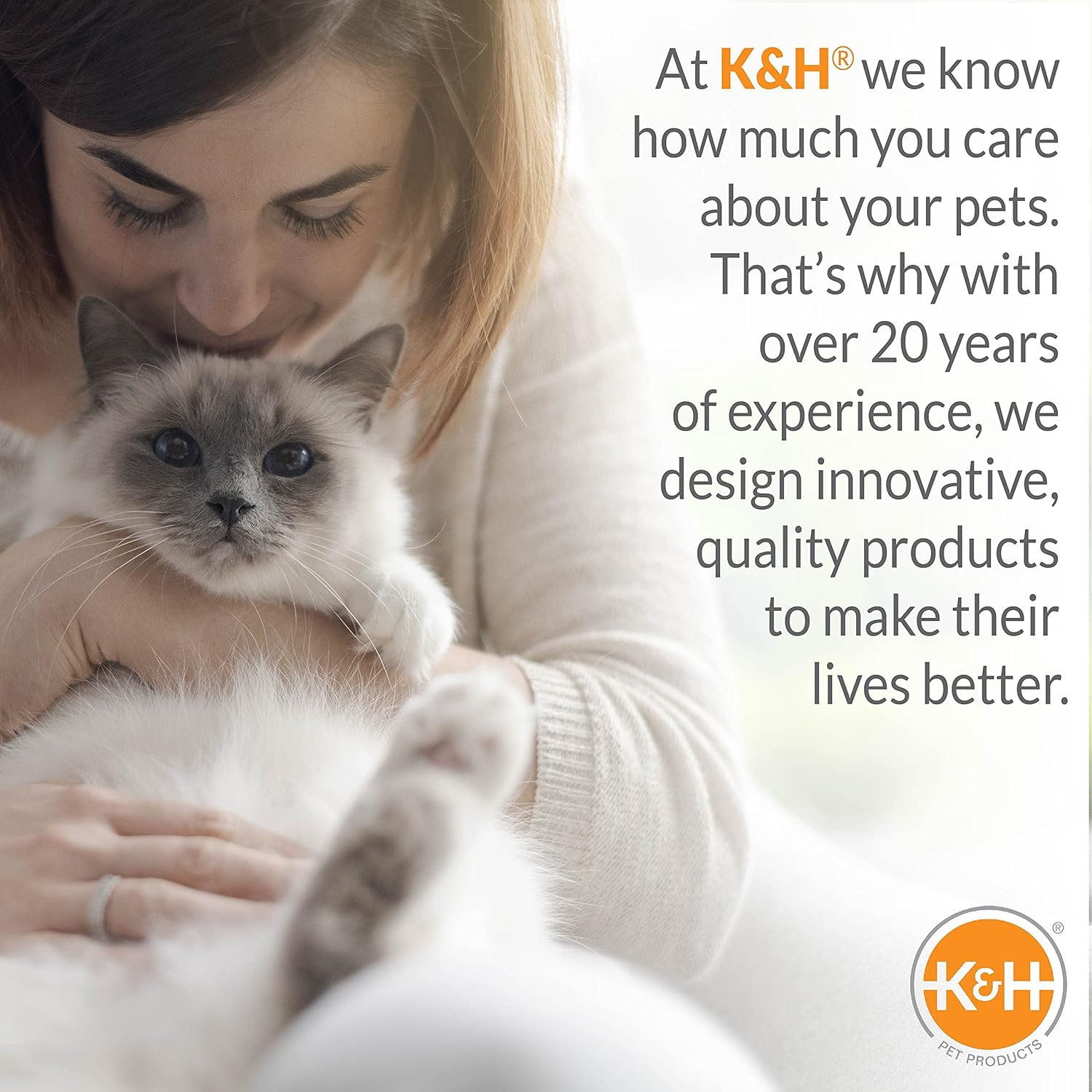 K&H Products Thermo-Pet Cave Cama para gatos con calefacción, color azul