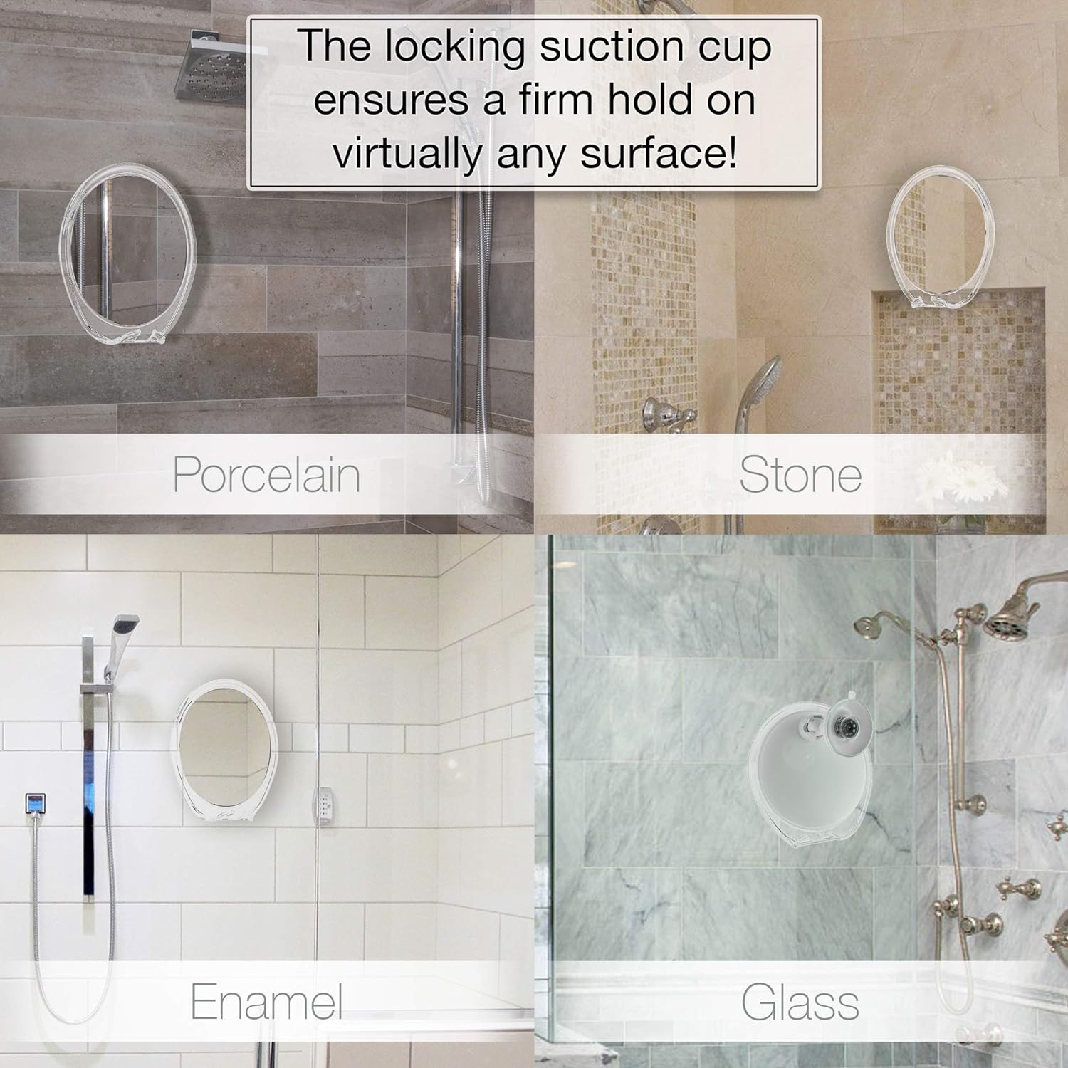 Espejo de ducha sin niebla XoYo®, incluye 1 gancho adhesivo, espejo de  ducha antivaho, espejo de afeitado para maquillaje, espejo de ducha sin  marco
