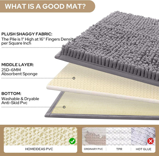 3 piezas de alfombras de baño ultra suaves antideslizante y absorbente, - VIRTUAL MUEBLES