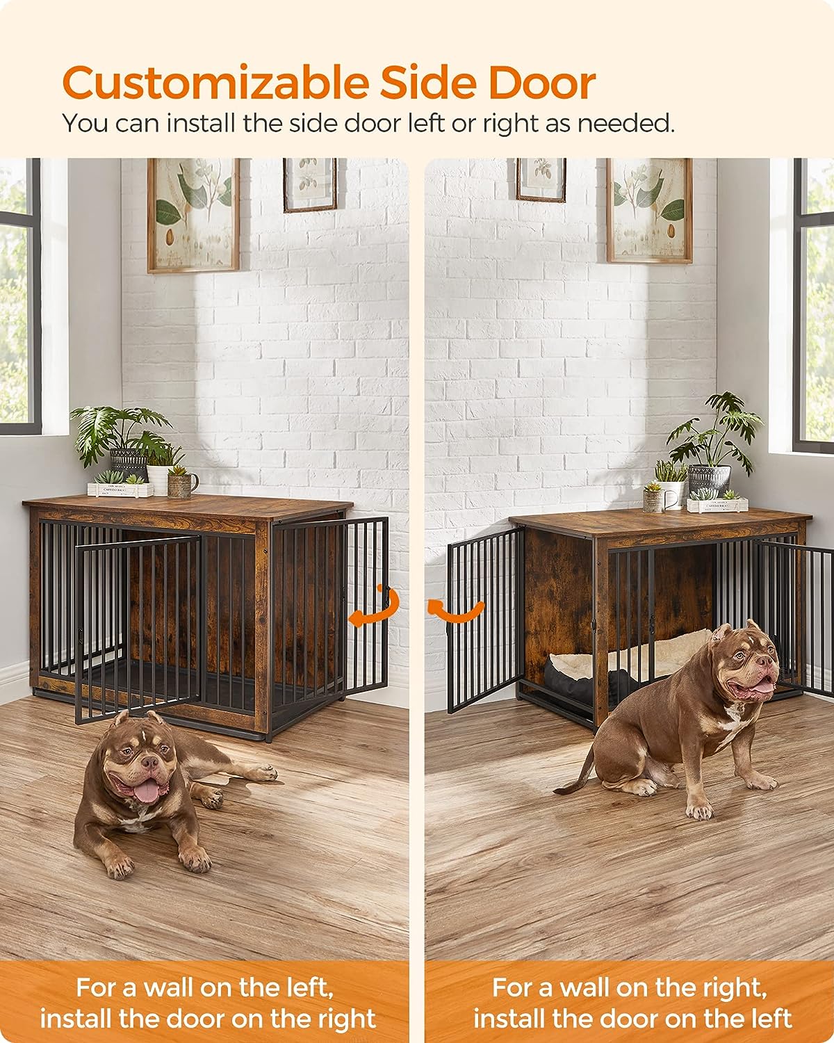 Muebles de jaula para perros, mesa auxiliar de jaula para perros