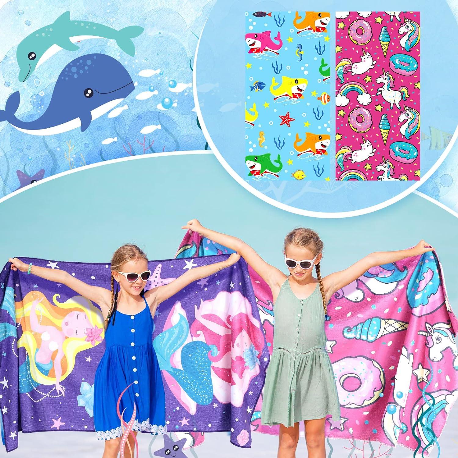 4 toallas de playa para niños, toalla de playa para niños, toallas de playa - VIRTUAL MUEBLES