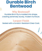 Bentwood Juego de mesa redonda y silla curvada, muebles para niños, natural, 5