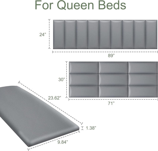 Cabecera tapizada para montar en la pared para cama tamaño King, cabeceras