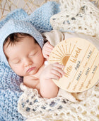 Letrero de anuncio de nacimiento de bebé con rotulador, letrero de nacimiento
