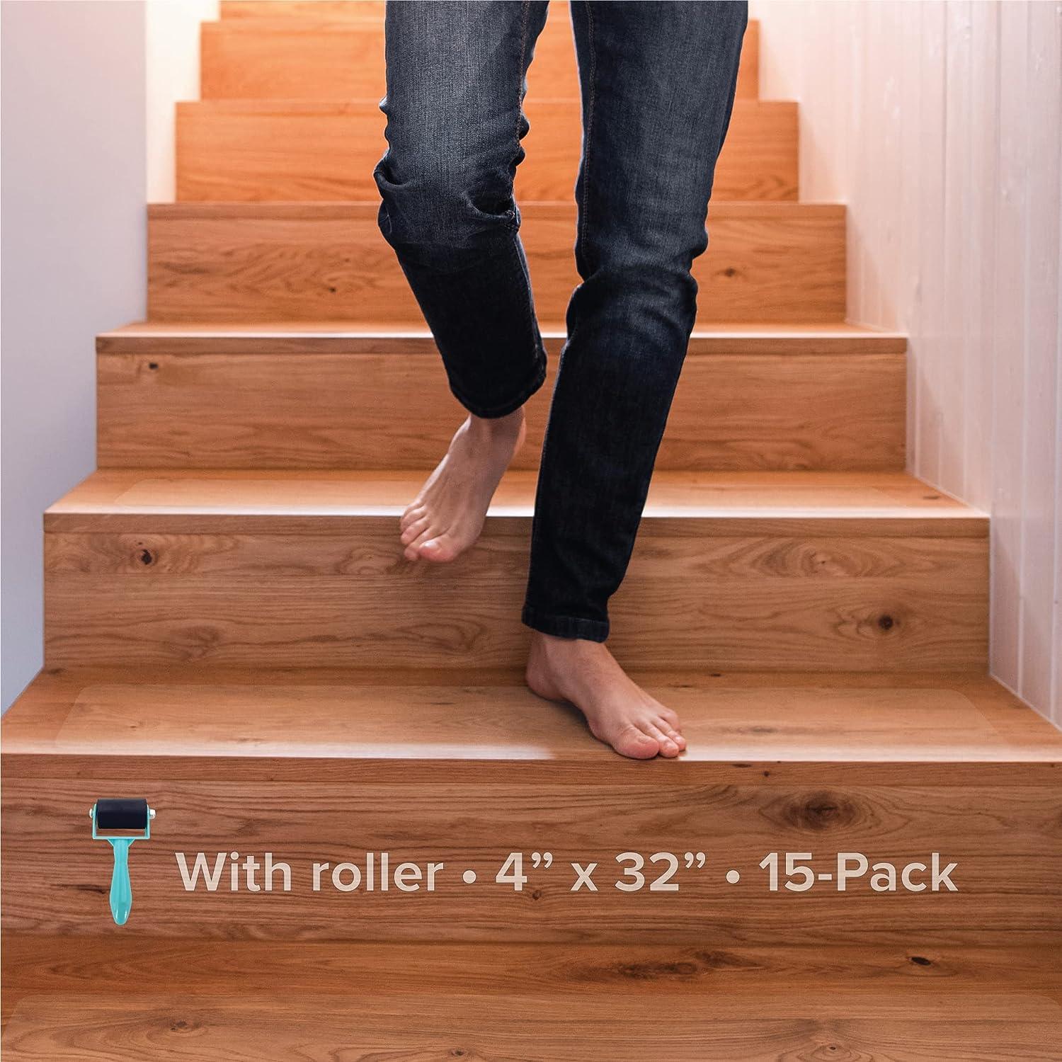 Peldaños de escalera Cinta antideslizante para exteriores (paquete de 15 /  caja) Tiras antideslizantes para escaleras Pisos Ducha