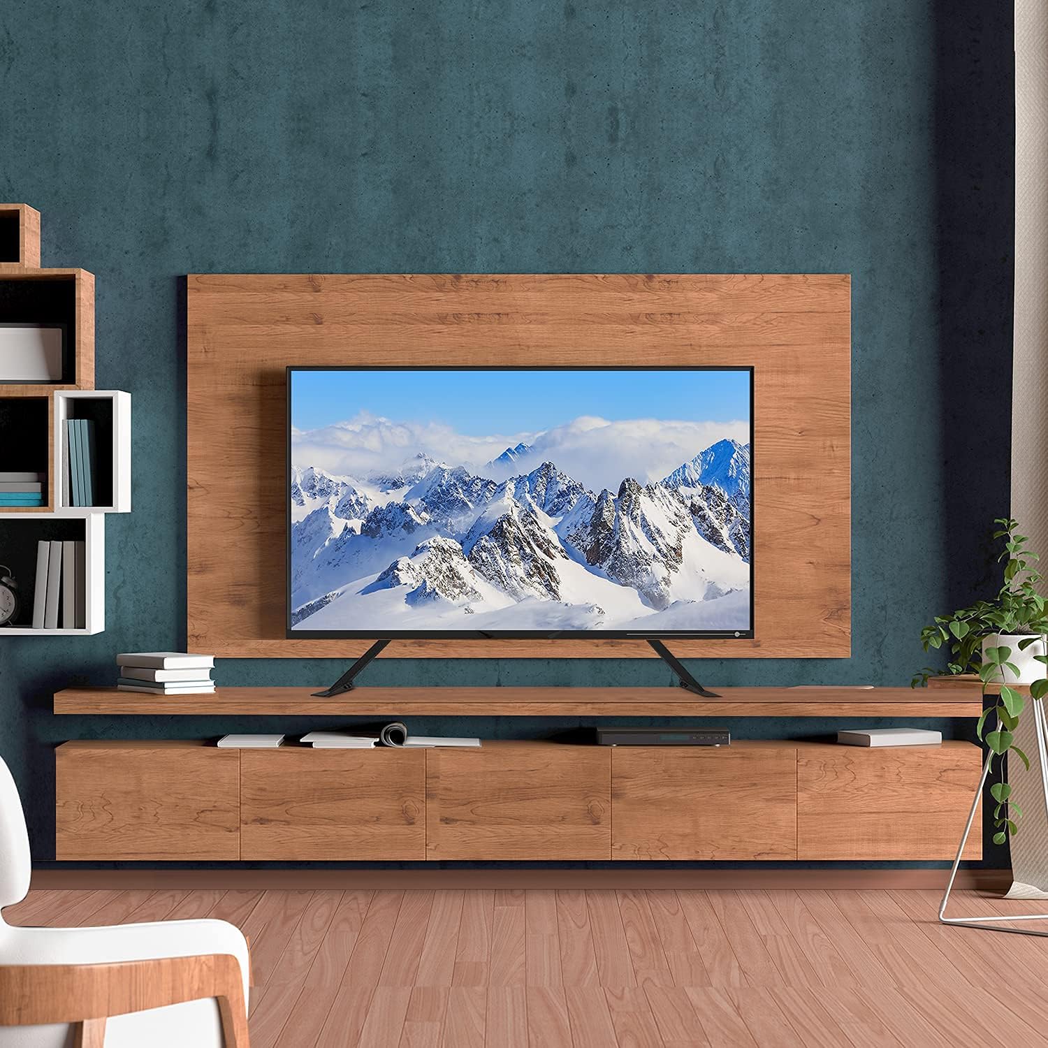 WALI Soporte universal para TV, soporte de mesa para televisores LCD LED de  37 a 70 pulgadas, soporte de TV ajustable de altura de 9 niveles con base