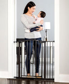 Easy Step Puerta para bebé con decoración arqueada, incluye kit de extensión de