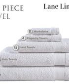 Juego de 24 toallas de baño blancas para baño, 2 toallas de baño de gran