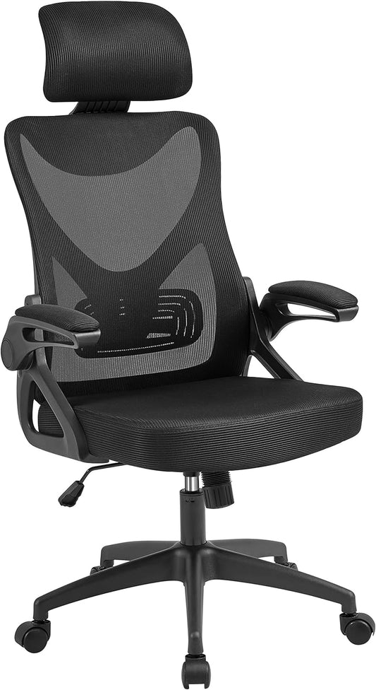 Silla de oficina grande y alta, asiento ancho de 500 libras, silla de  escritorio ergonómica con brazos de apoyo lumbar, respaldo alto, piel  sintética