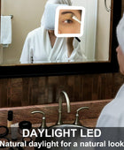 Espejo de aumento 10x para maquillaje, con luz LED, espejo cosmético de viaje, - VIRTUAL MUEBLES