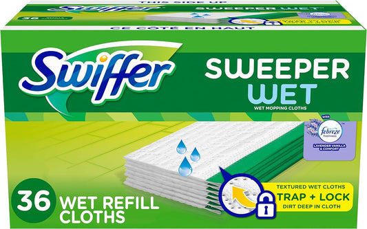 Almohadillas de repuesto para escobas de barrido húmedo Swiffer, limpiador
