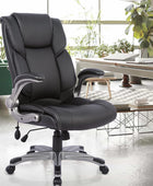 Silla de oficina ejecutiva de respaldo alto, silla ergonómica de cuero para