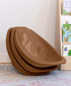 Leaf Asiento de suelo, silla mecedora, color chocolate, 6 piezas
