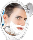 Espejo de ducha sin niebla para afeitarse con gancho de afeitar, ventosa