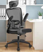 Silla de oficina ergonómica, silla de escritorio con soporte lumbar ajustable,