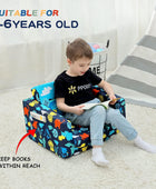 Sofás para niños, sofá cama tapizado para bebé, silla reclinable abierta