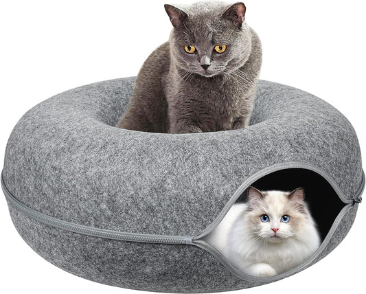 Cama túnel para gatos, cama cueva para gatos, camas para gatos de interior,