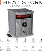 Calentador eléctrico de espacios, portátil, 1500 watts, calentador de gabinete - VIRTUAL MUEBLES