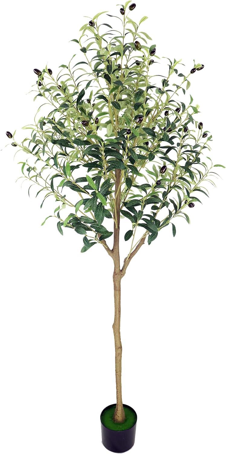 Árbol de olivo artificial de 5 pies olivo sintético para decoración del hogar - VIRTUAL MUEBLES