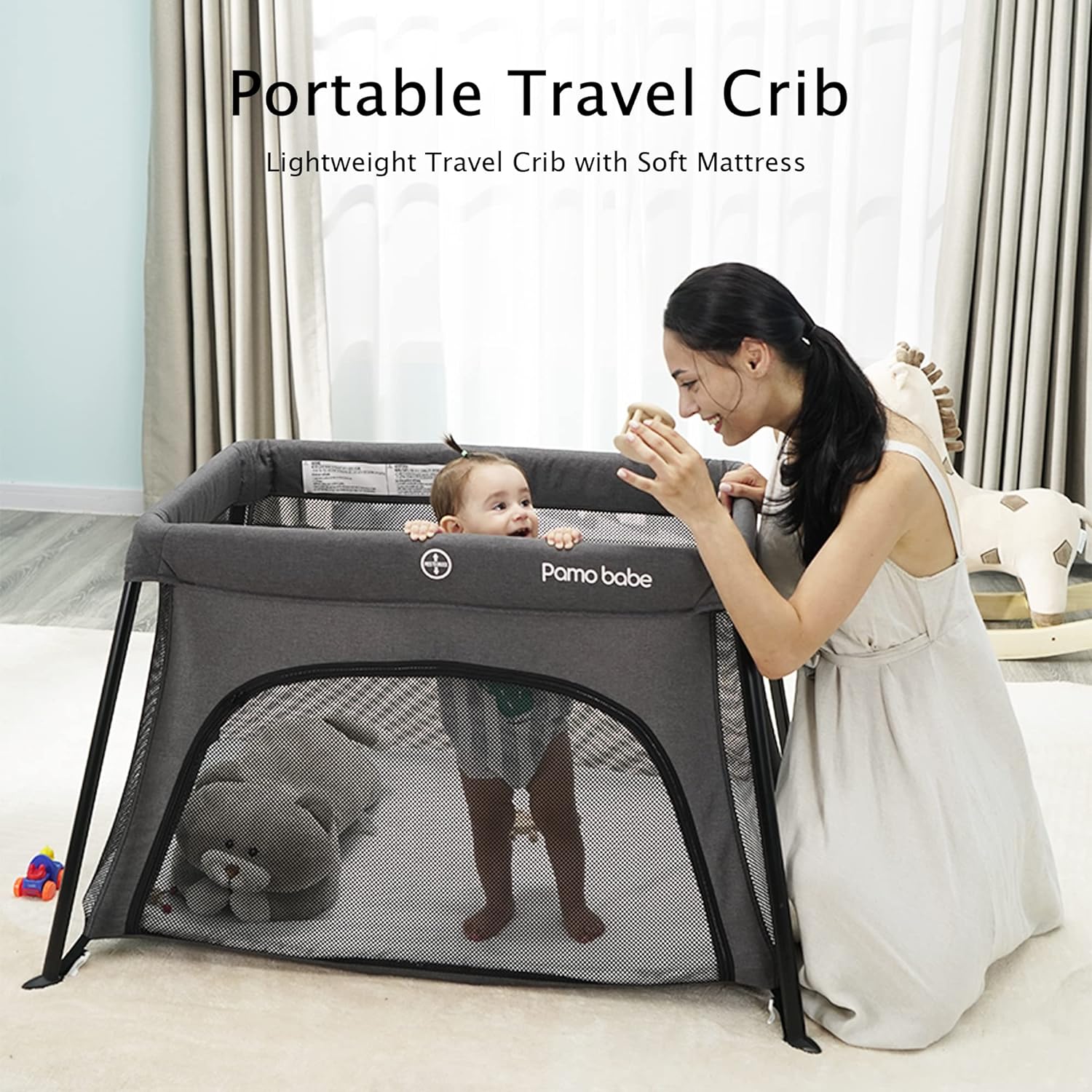 Cuna de viaje, cuna portátil para viajes de bebé, cuna de viaje ligera -  VIRTUAL MUEBLES