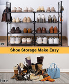 Elechotfly 16-20 Pairs Shoe Storage Organizer, 4 Tiers Shoe RackStand, Easy