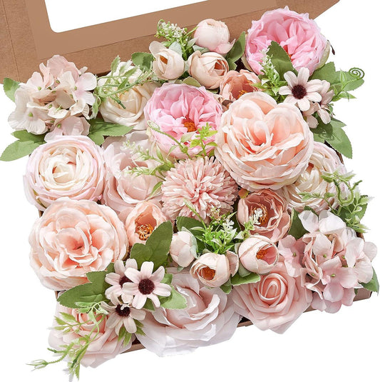 Flores artificiales rosas de boda, flores de seda con tallos flores falsas para - VIRTUAL MUEBLES
