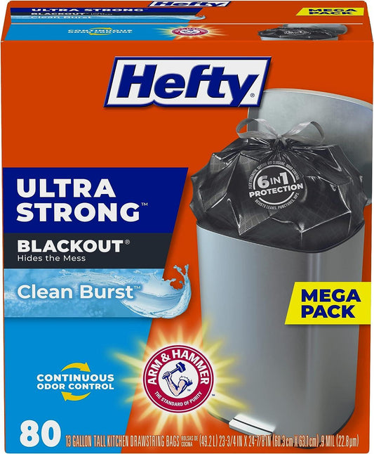 Hefty Ultra Strong Bolsas de basura para cocina, altas, ultrarresistentes, - VIRTUAL MUEBLES