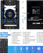 Pyle Sistema de estante estéreo inalámbrico Bluetooth Reproductor de CD y DVD - VIRTUAL MUEBLES