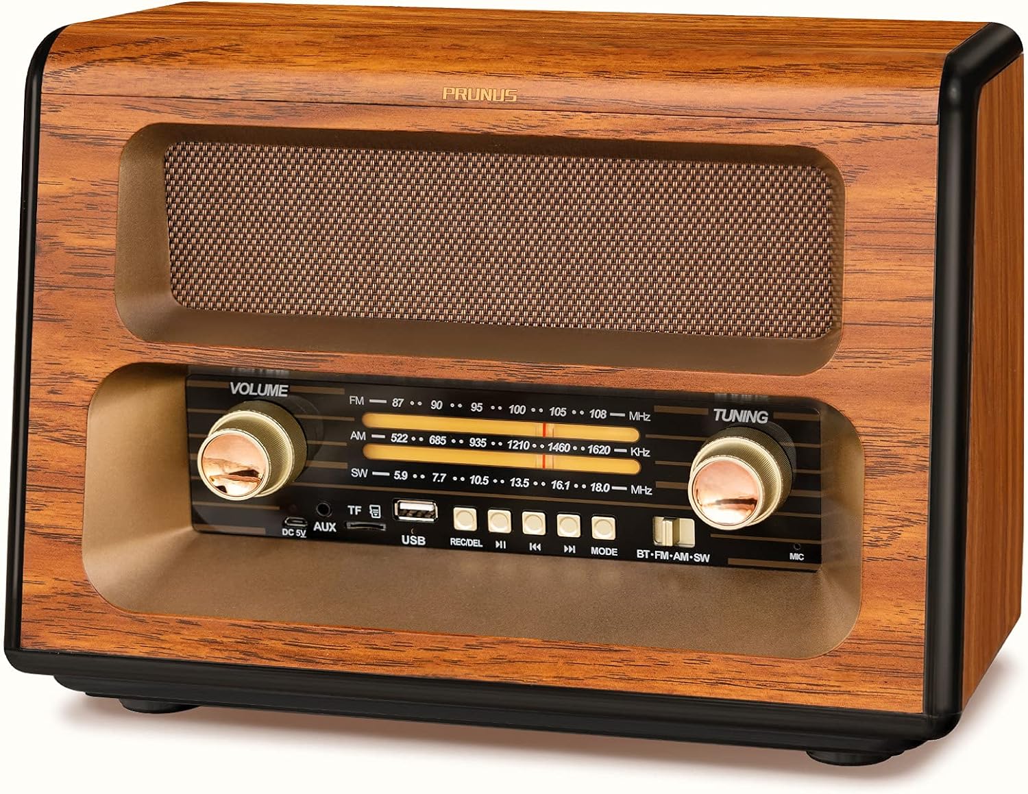 Radio AM FM portátil, radio transistor de onda corta con la mejor  recepción, funciona con pilas o radio retro de alimentación de CA con  altavoz