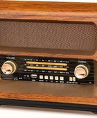 J-199 Retro Vintage Radio Bluetooth, altavoz transparente AM FM SW, compatible