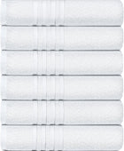 Wealuxe Toallas de baño blancas de 24 x 50 pulgadas, juego de toallas de