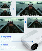 Proyector 4K con WiFi y Bluetooth compatible, proyector de cine al aire libre