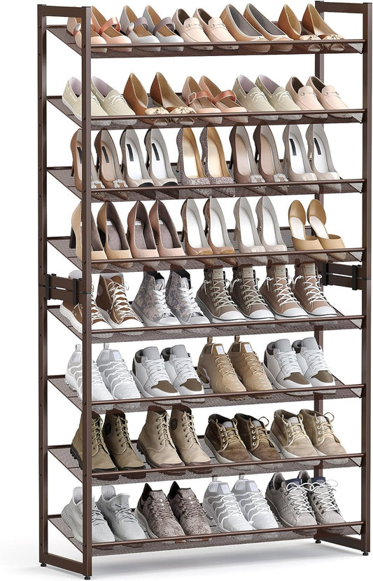 SONGMICS Zapatero, organizador de zapatos de 8 niveles, almacenamiento de