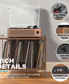 Tocadiscos de vinilo con altavoz, tocadiscos vintage para discos de vinilo,