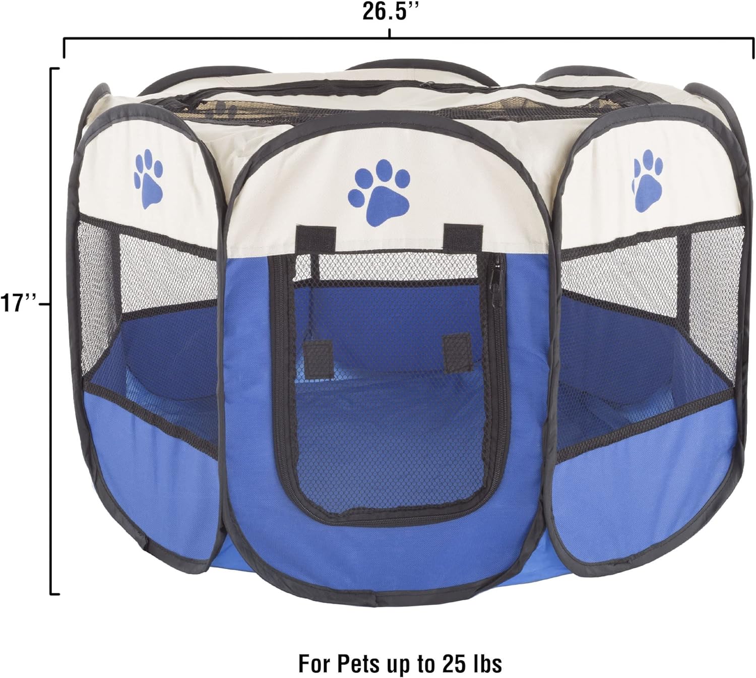 PETMAKER Corralito plegable para mascotas con funda de transporte, para uso en