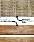 Mecedora de madera de eucalipto transpirable para todo tipo de clima, para