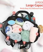 F-color Organizador de ducha de malla portátil bolsa de ducha con 7 bolsillos - VIRTUAL MUEBLES
