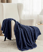 Bedsure Manta de forro polar azul para sofá, mantas súper suaves y acogedoras