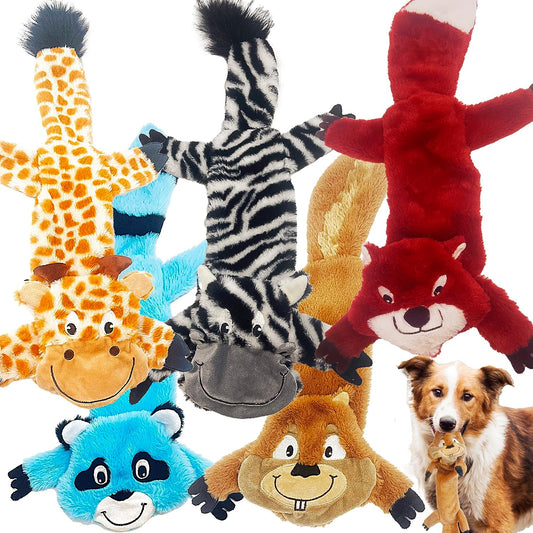 Jalousie Multipack de juguetes chirriantes para perros con forro duradero sin