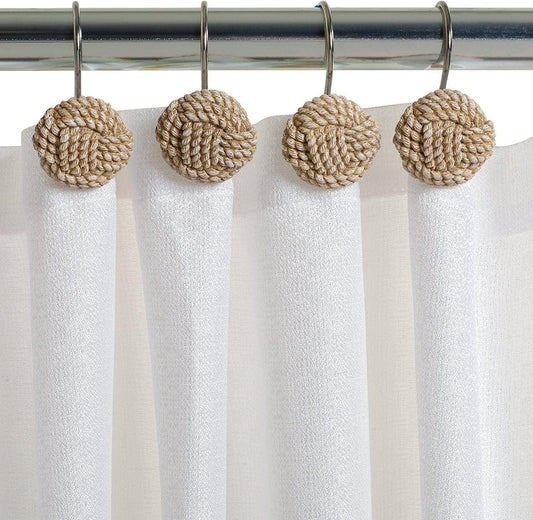Ganchos decorativos para cortina de ducha para el hogar, accesorios de baño - VIRTUAL MUEBLES