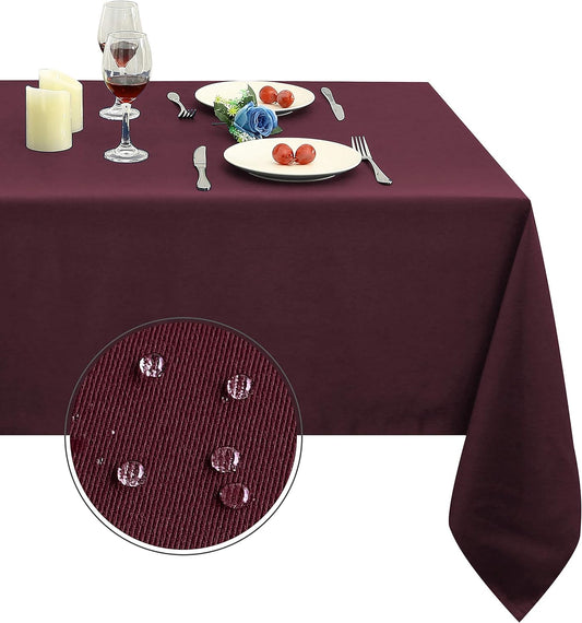 210GSM Rectangle Table Cloth Heavy Duty Water Resistance Microfiber Tablecloth,