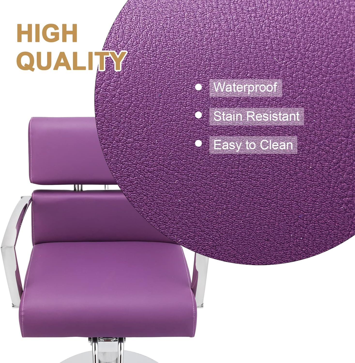 Silla de salón resistente para estilistas silla de barbero giratoria de 360