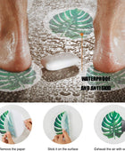 Calcomanías antideslizantes para bañera, 10 piezas de hojas grandes adhesivas - VIRTUAL MUEBLES