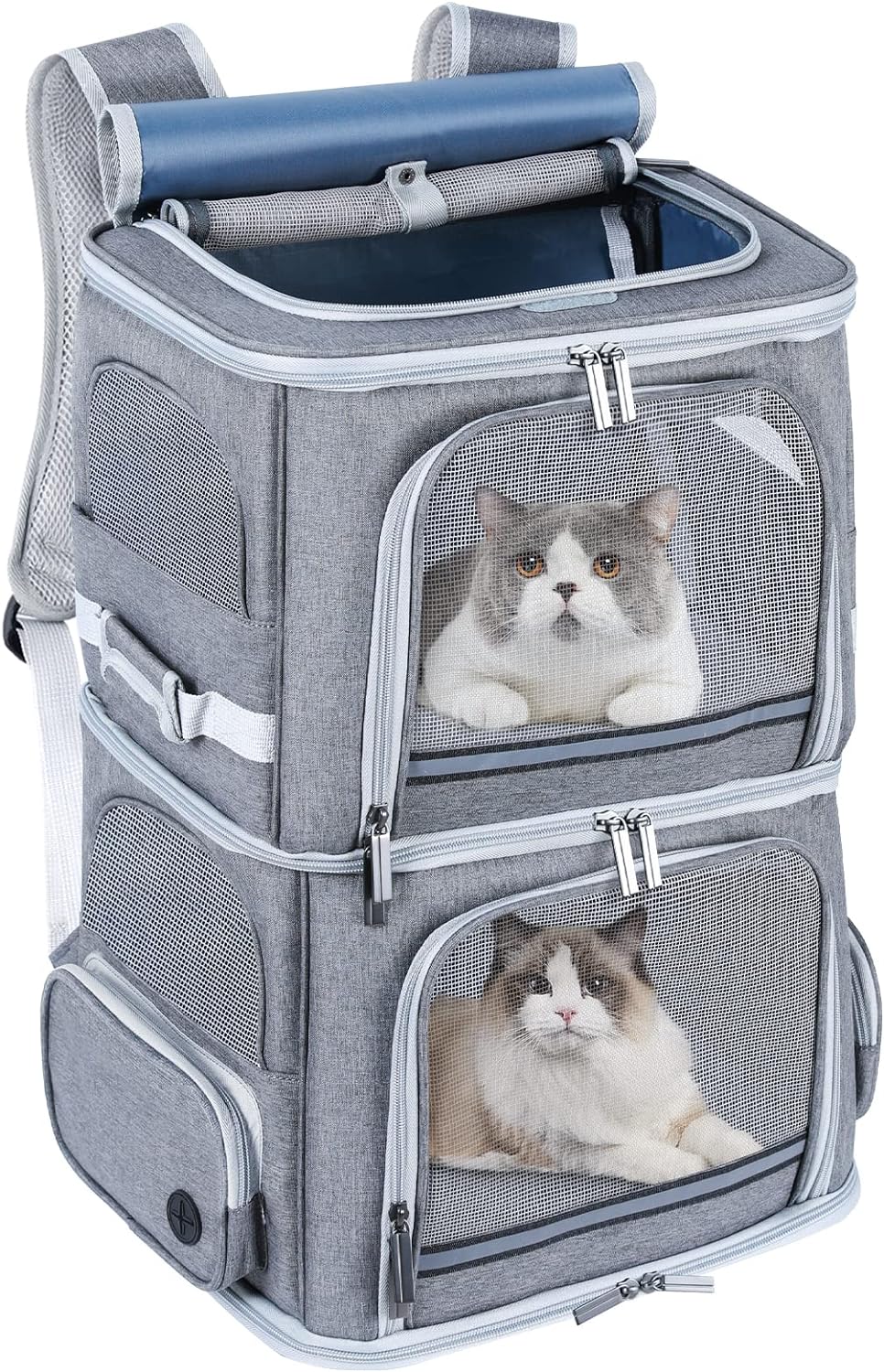 Transportador doble para gatos para 2 gatos, mochila para perros medianos,